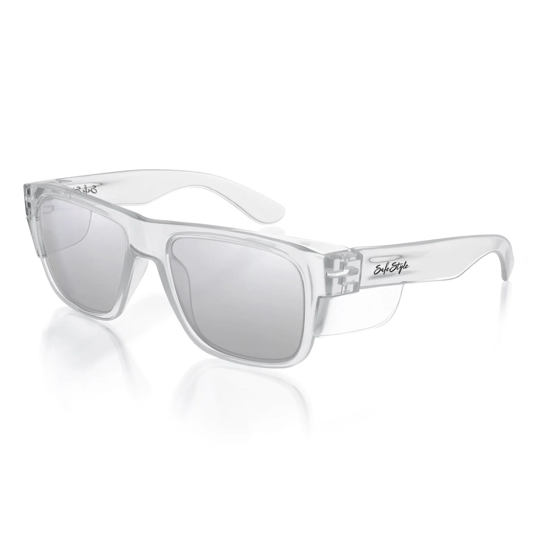 Fusion Clear Frame Photochromic Hybrid Safety Glasses