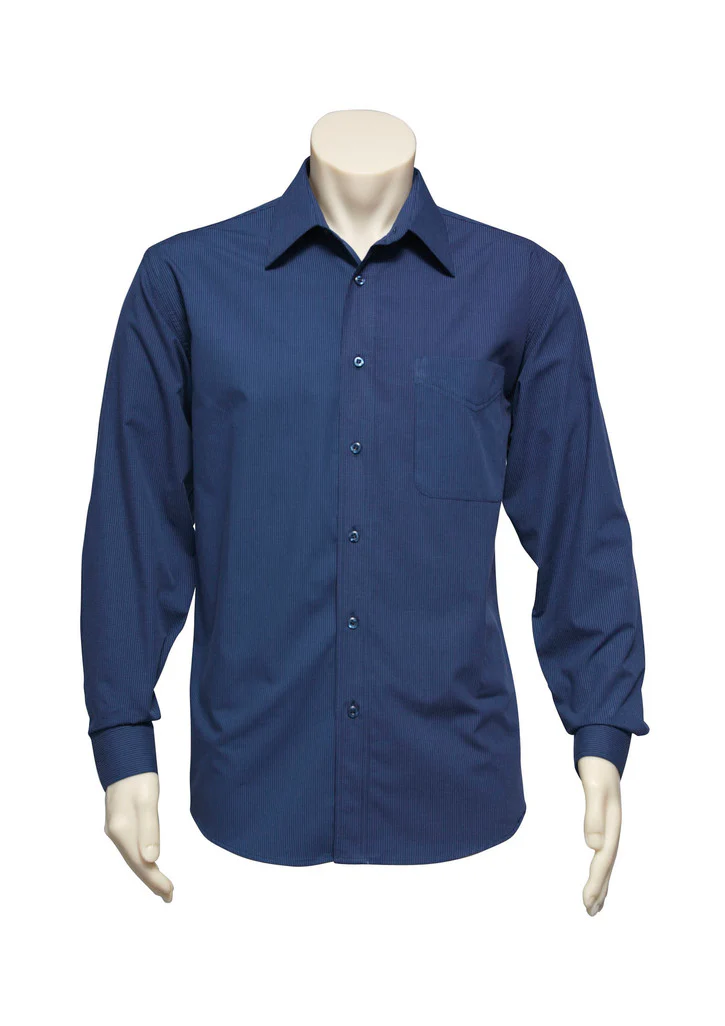 Long Sleeve Mens Micro Check Shirt - Image 3