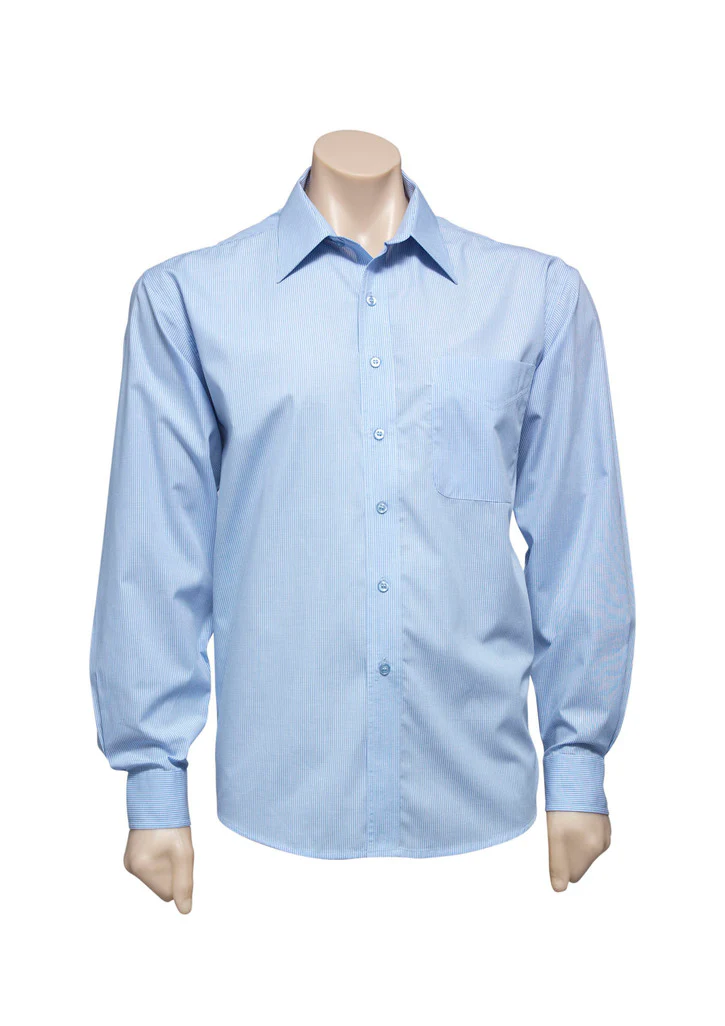Long Sleeve Mens Micro Check Shirt - Image 4