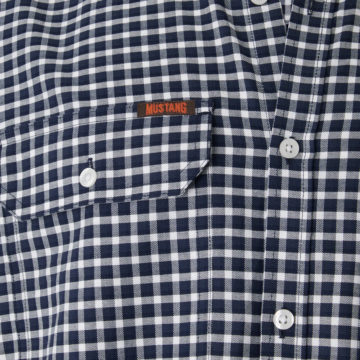 Mens Mustang Signature Formal Check Shirt - Image 5