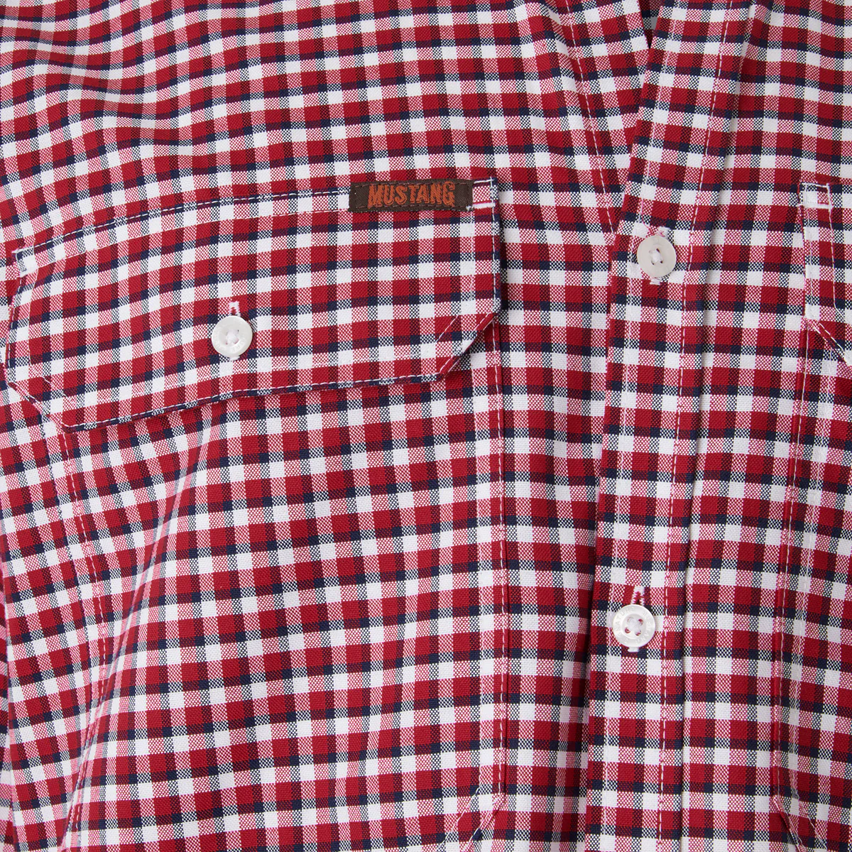 Mens Mustang Signature Formal Check Shirt - Image 6