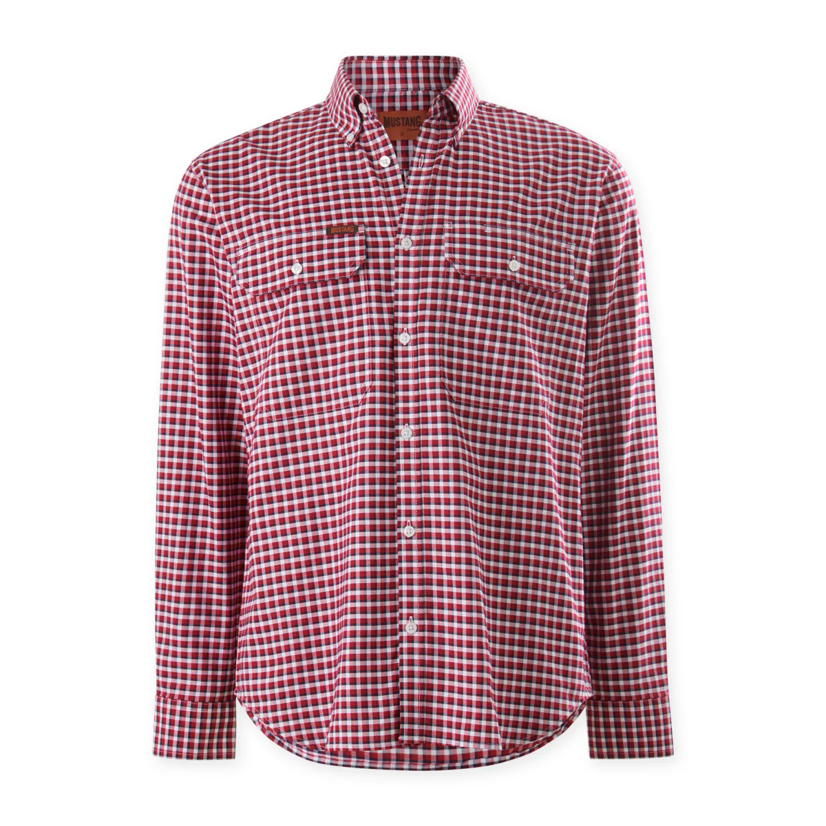 Mens Mustang Signature Formal Check Shirt - Image 8
