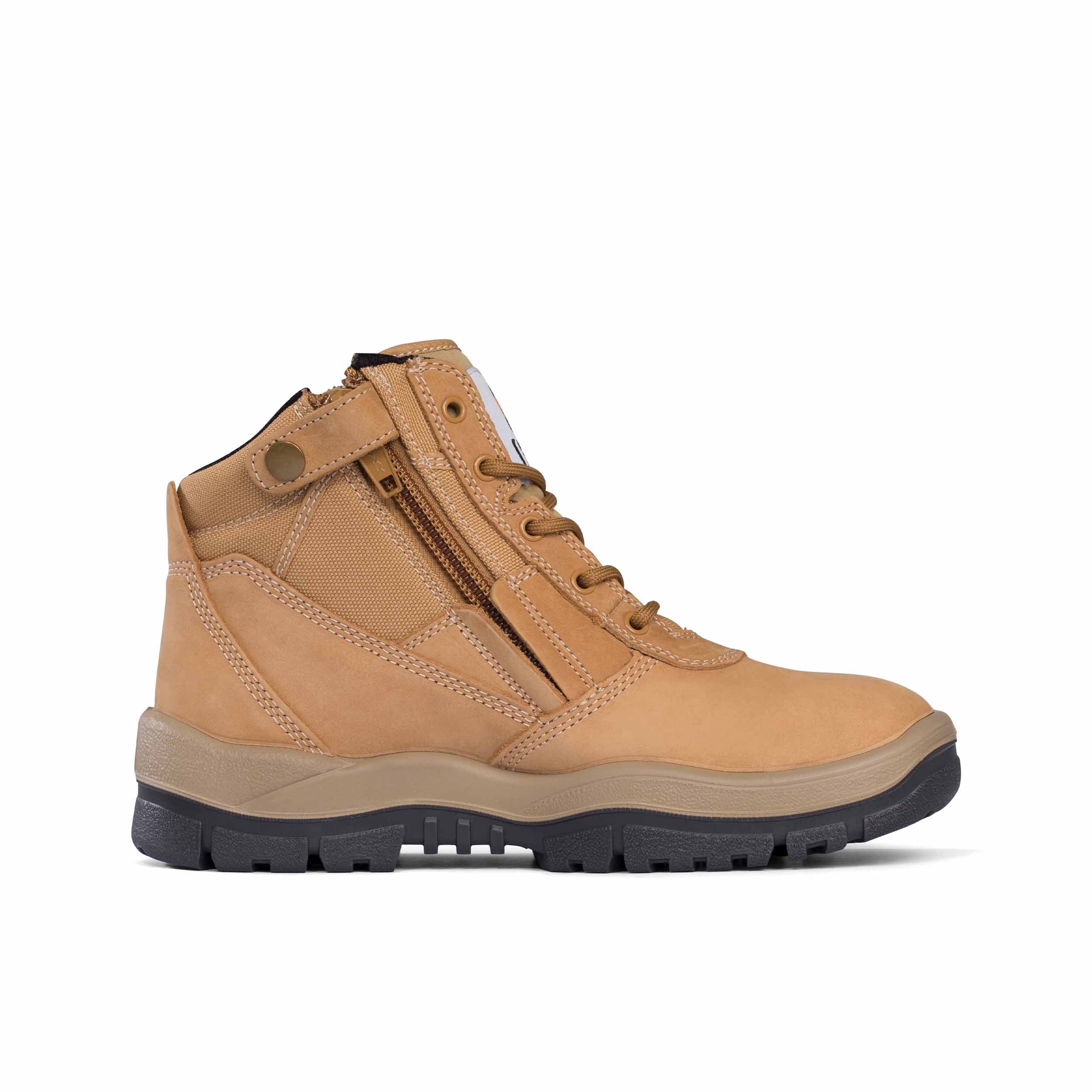 Mongrel - Wheat Low Lace Up Zip Sided Safety Boot - Image 2