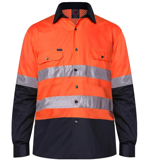 Rm107V2R 2 Tone Open Front Vented Long Sleeve - Reflective - Image 3