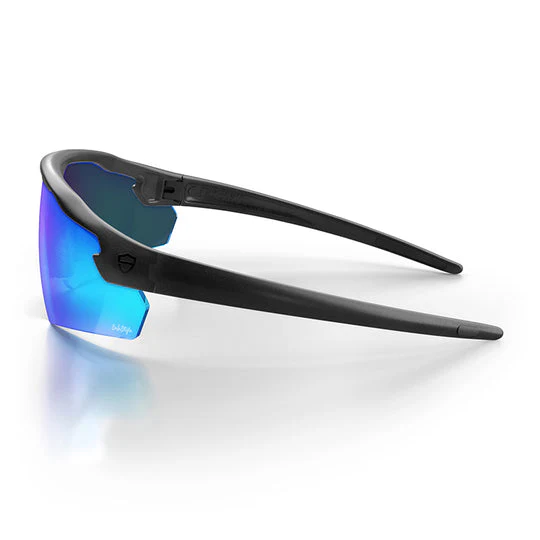 Safestyle Phantoms Matte Black Frame Reflectors Blue Lens - Image 3