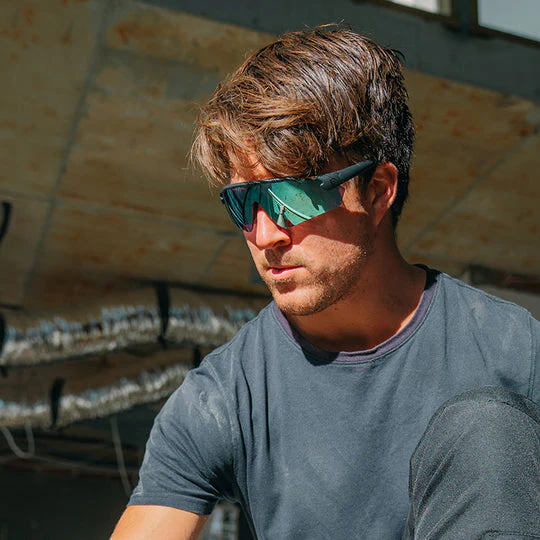 Safestyle Phantoms Matte Black Frame Reflectors Blue Lens - Image 5