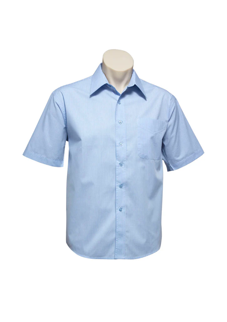 Short Sleeve Mens Micro Check Shirt - Image 4