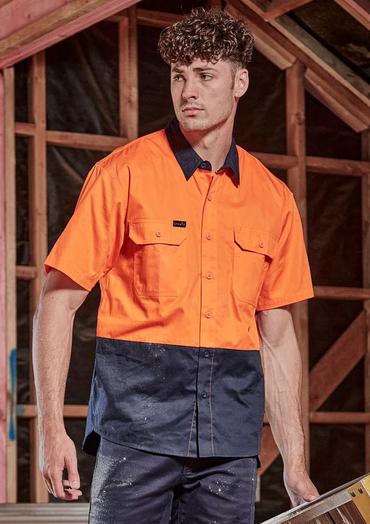 Syzmik Hi Vis Short Sleeve Shirt - Image 3