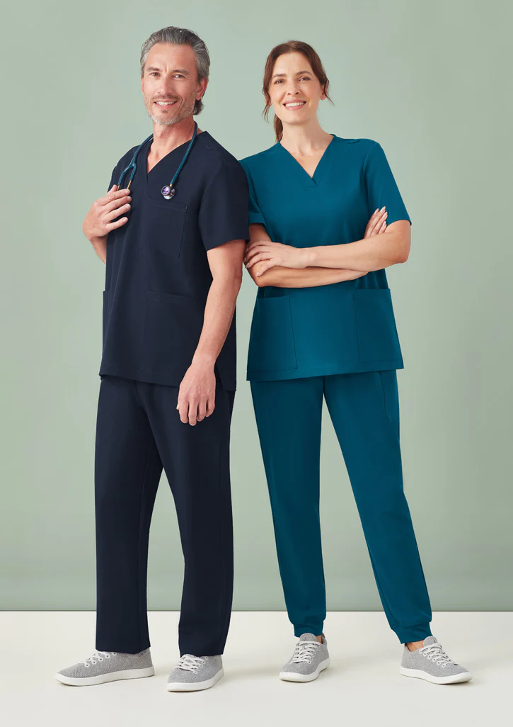 Unisex Pulse V-Neck Scrub Top - Image 4