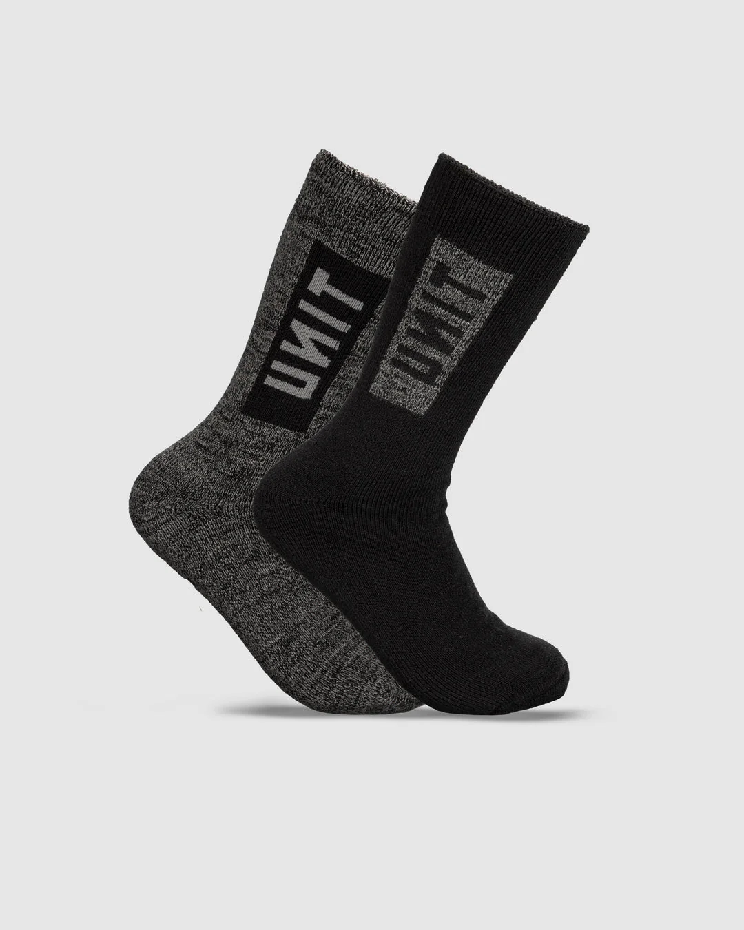 Unit Mens Socks - Extra Thick Bamboo Crew - 2 Pack
