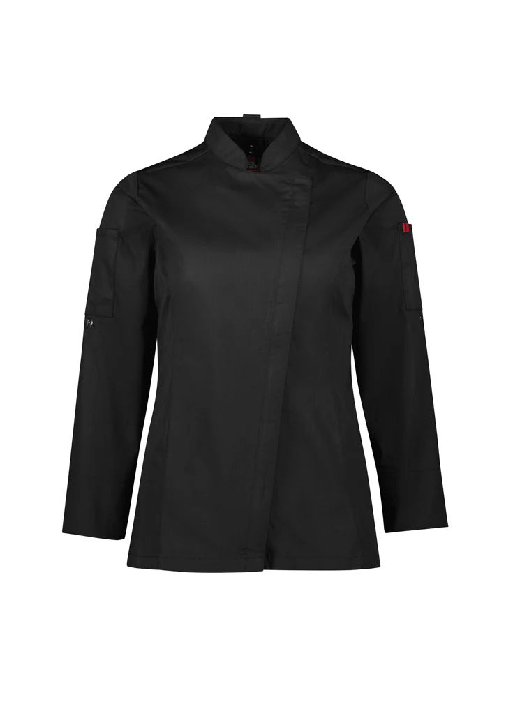 Womens Alfresco Long Sleeve Zip Chef Jacket - Image 4