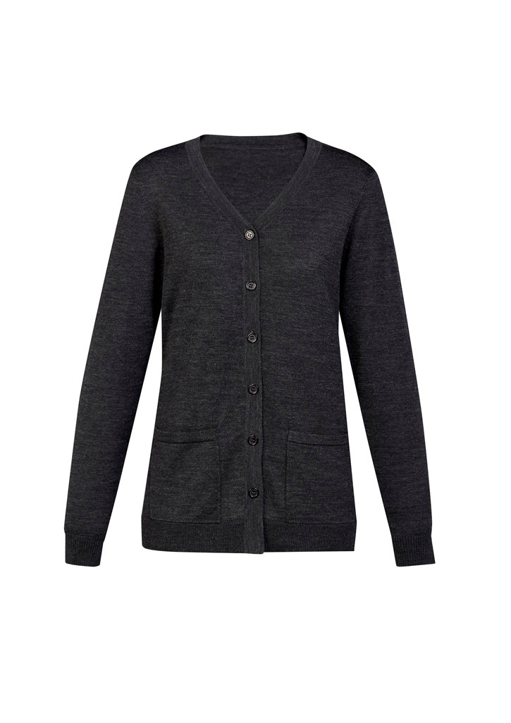 Womens Button Front Knit Cardigan - Image 4