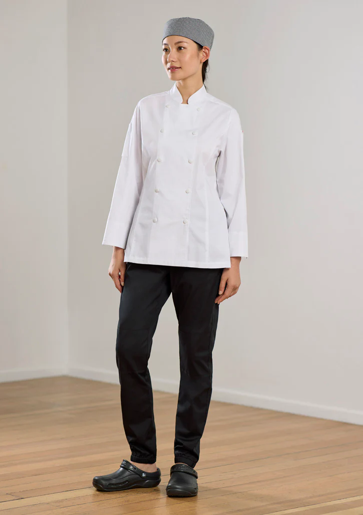 Womens Gusto Long Sleeve Chef Jacket - Image 3