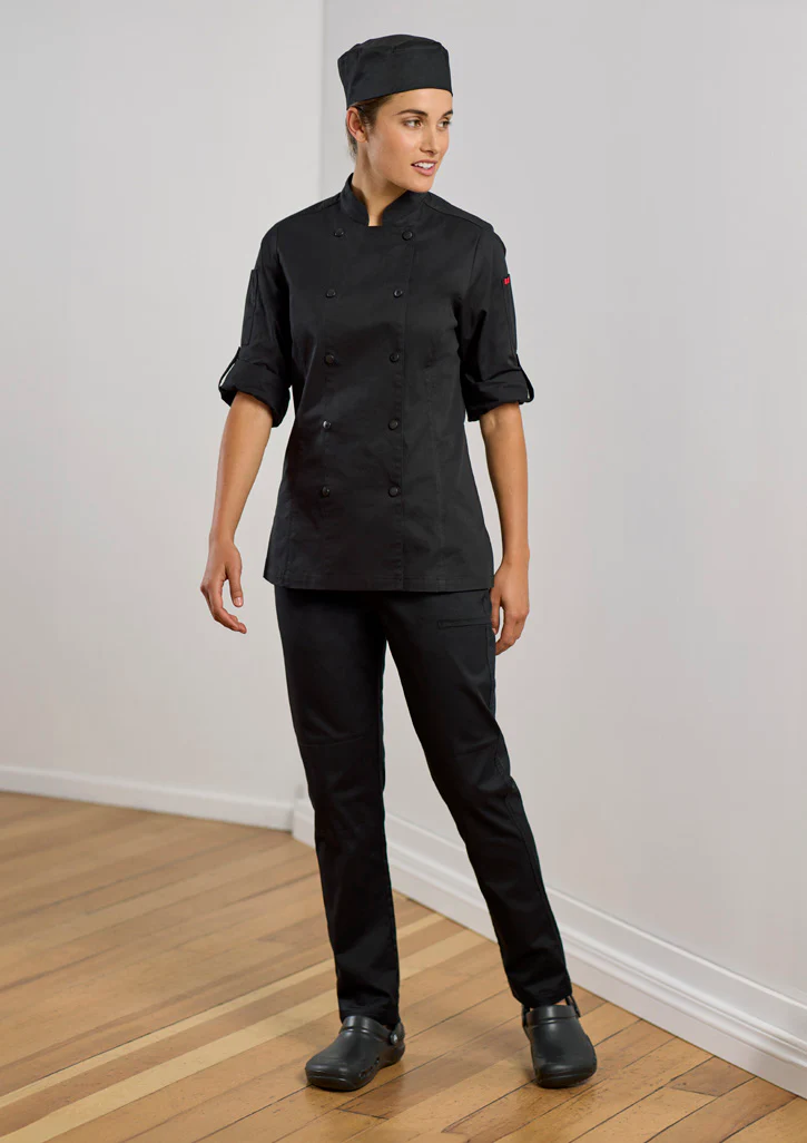 Womens Gusto Long Sleeve Chef Jacket - Image 4