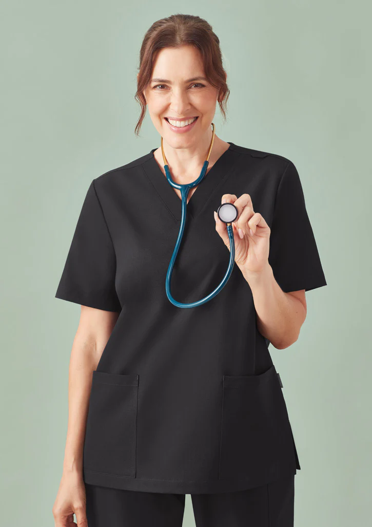 Womens Pulse V-Neck Scrub Top - Image 4