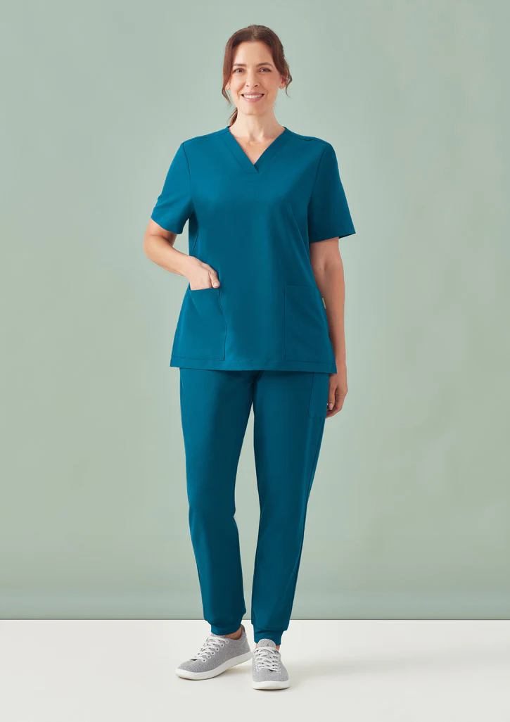 Womens Pulse V-Neck Scrub Top - Image 5
