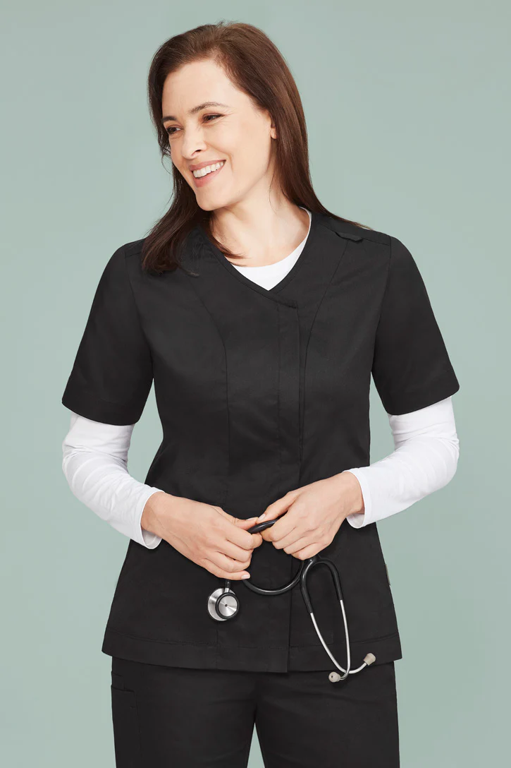 Womens Zip Front Parks Scrub Top - Image 5