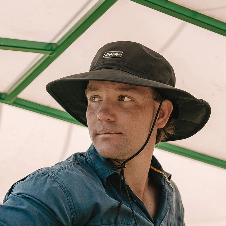 Worksite To Weekend Black Flap L/XL Bucket Hat - Image 4