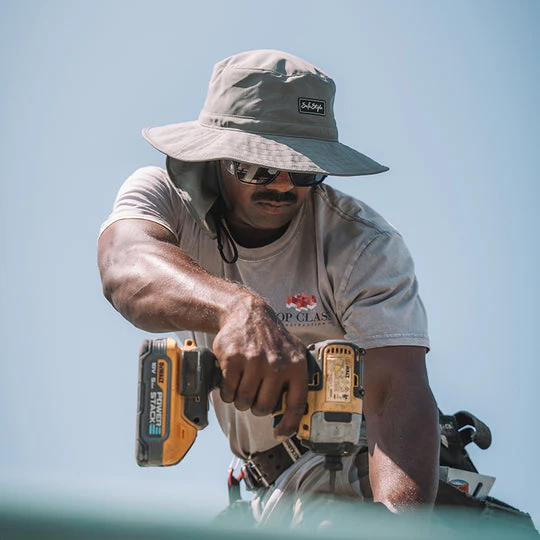 Worksite To Weekend Graphite Flap L/XL Bucket Hat - Image 3