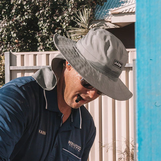 Worksite To Weekend Graphite Flap L/XL Bucket Hat - Image 4