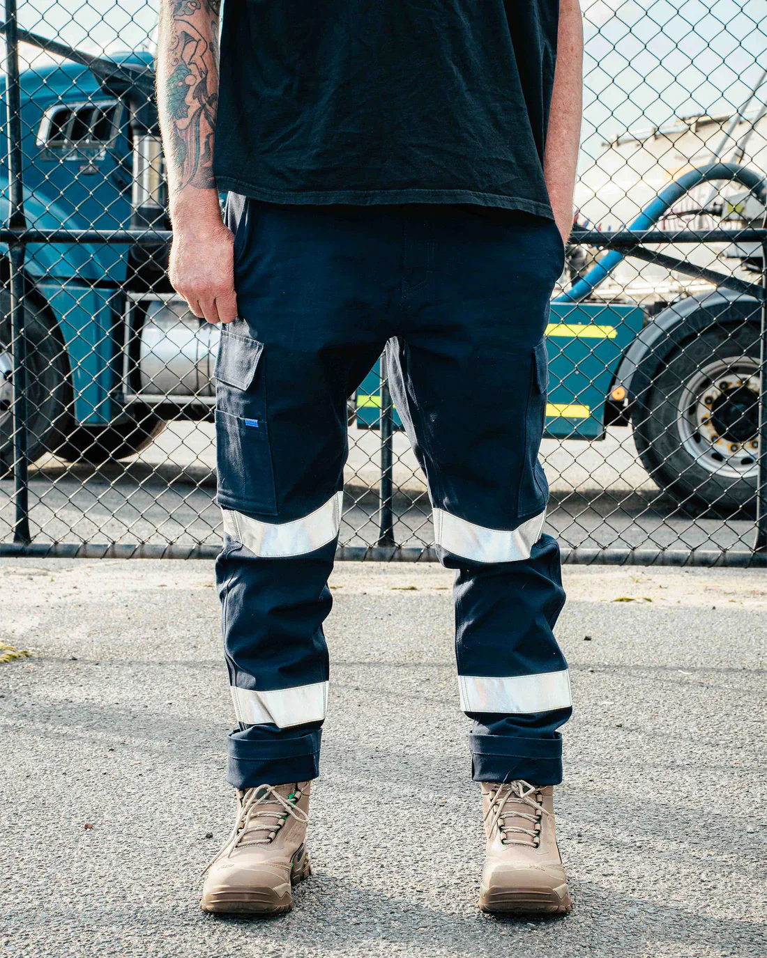 X/DMG UP-2T Elastic Waist Cargo Taped Pant - Image 3
